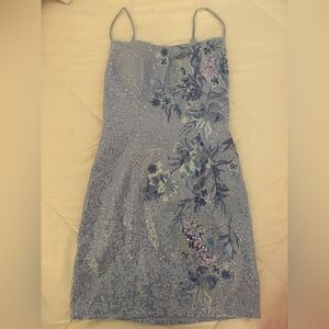 Floral Embroidered Sequin dress